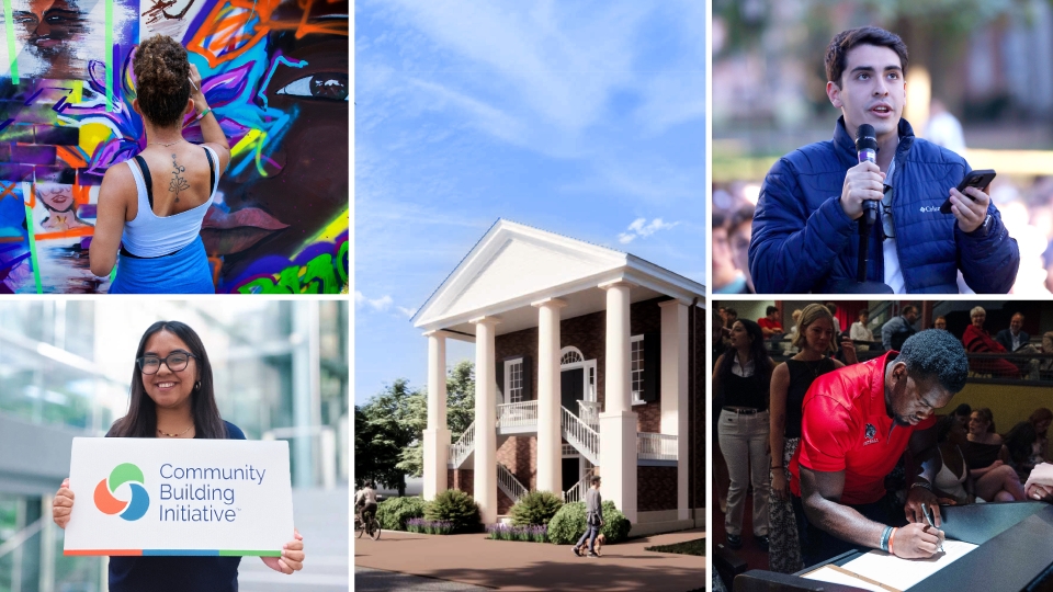 Montage for IPG Announcement with students speaking, painting, writing and showing their achievements