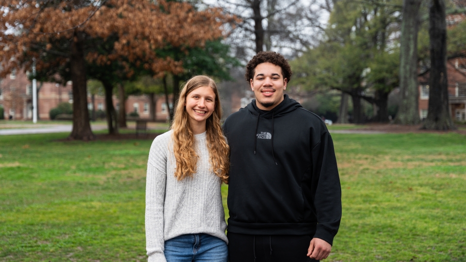 Davidson Students Megan Good ’29 and Zavier Pollard ’29