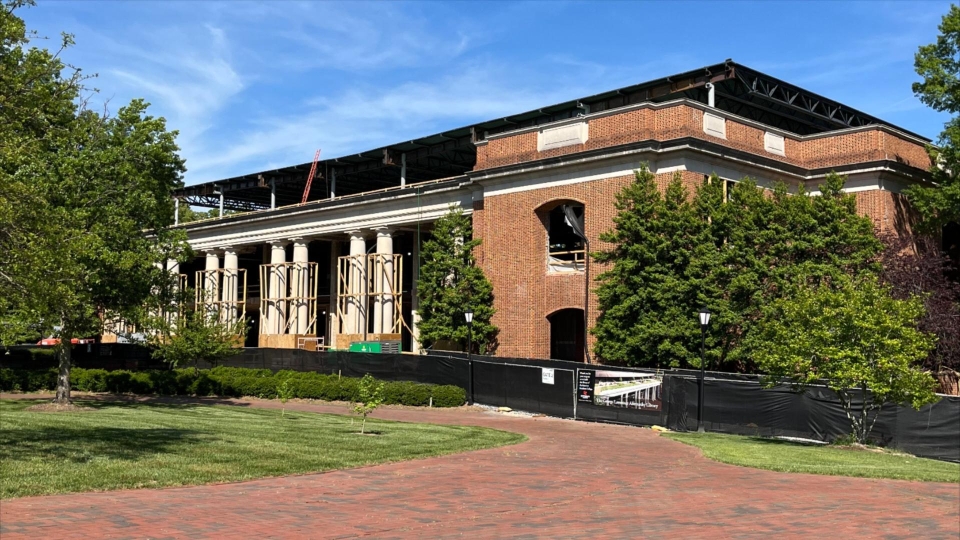 The future George Lawrence Abernethy Library undergoing construction