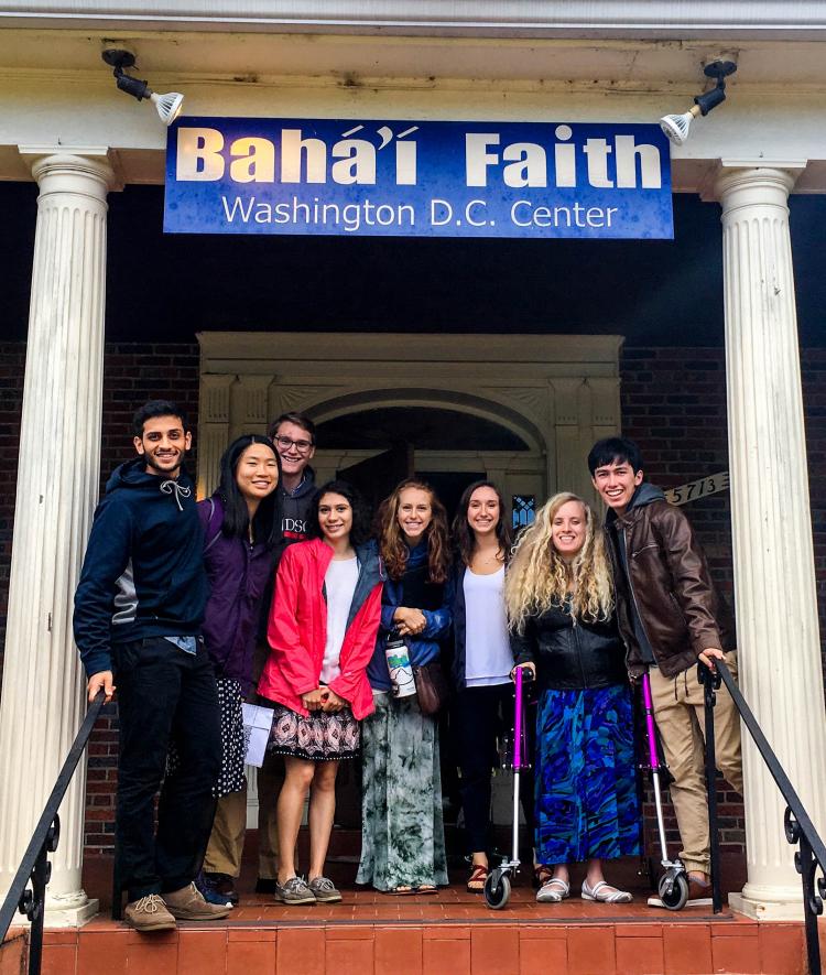 Students on spring break trip visit the Baha'i Center