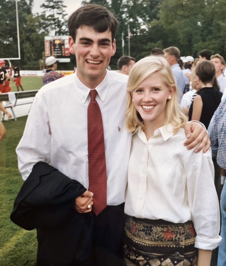 Mary Laura Philpott and John Philpott at Homecoming