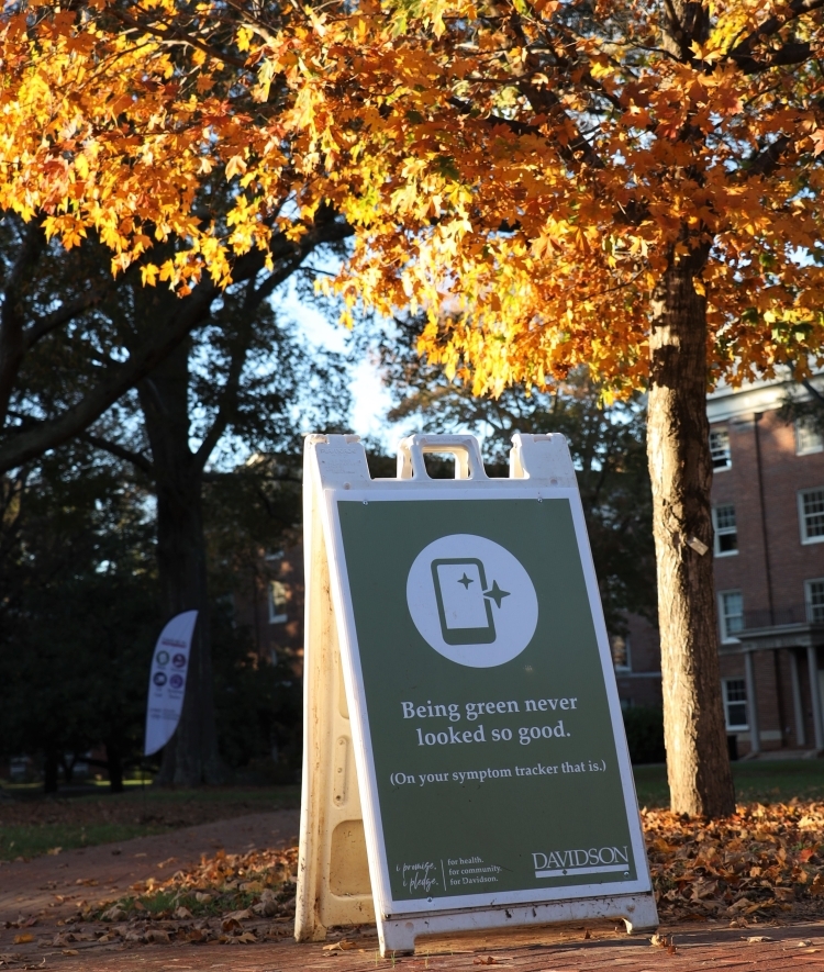 COVID Sign on Campus