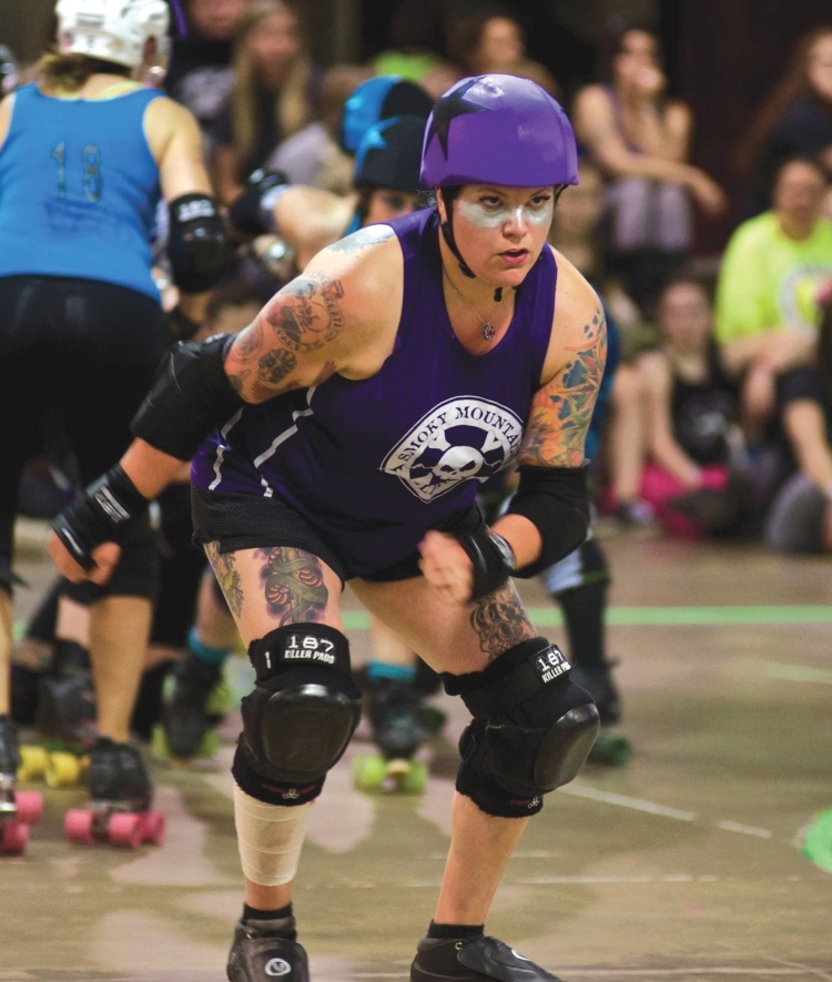 Dr. Blythe Winchester in Roller Derby Gear