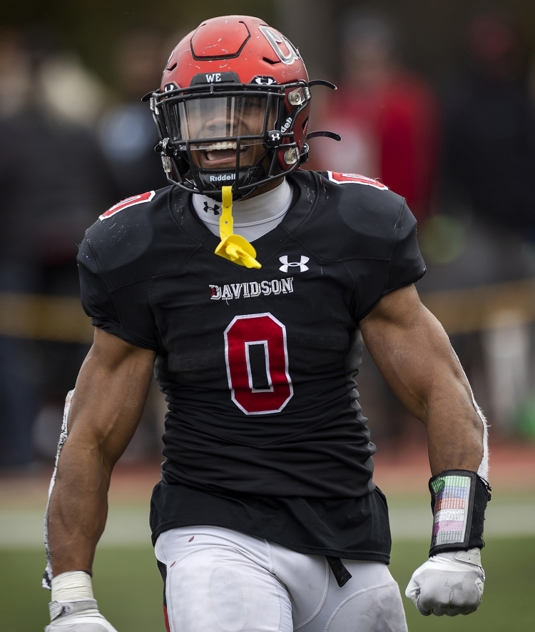 Football Player in Uniform