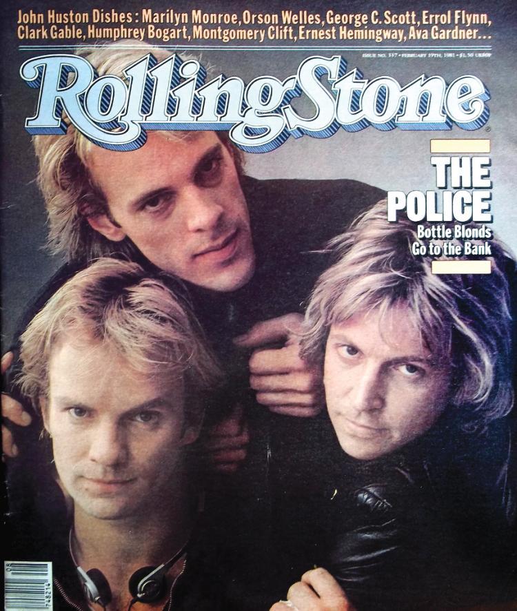 Rolling Stone cover featuring The Police