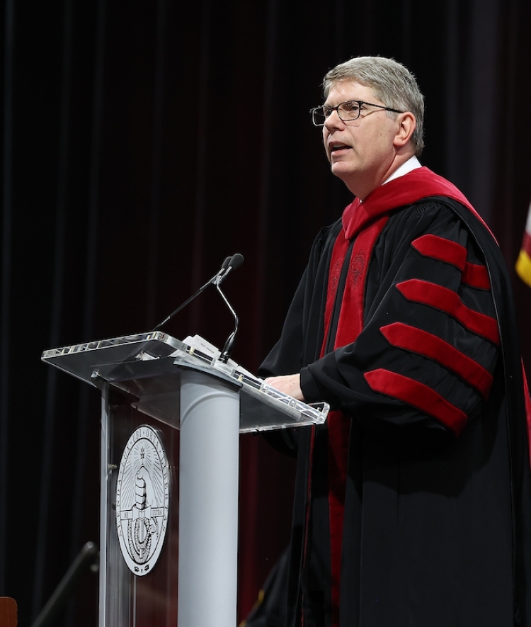 Inauguration of President Douglas Hicks 2023 President delivering inaugural address