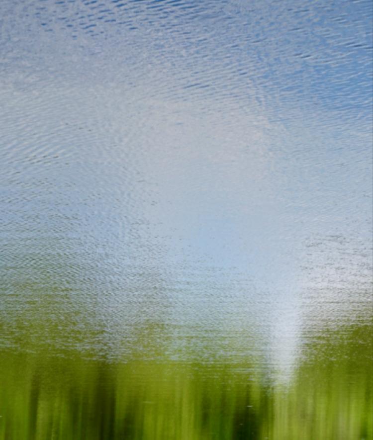 a blue and green abstract photograph