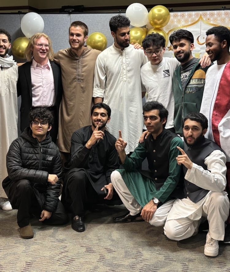 Muslim students pose for group photo