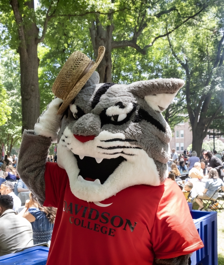 Roary wearing a hat