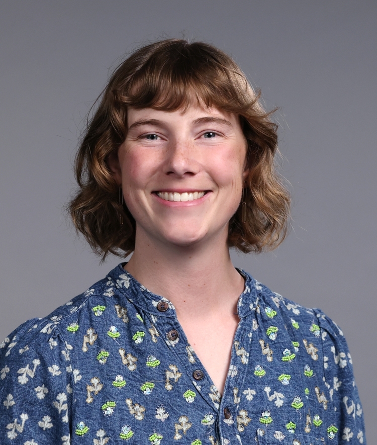Young caucasian woman with chin length wavy hair