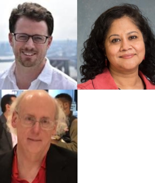 Scott MacMillan, Naila Mamoon and George Shaw ‘68