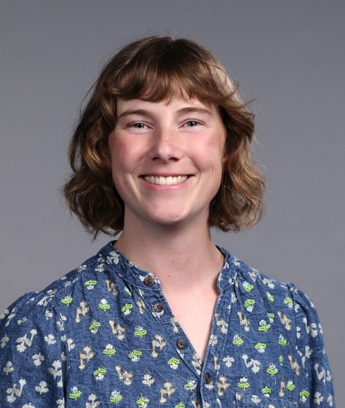 Young caucasian woman with chin length wavy hair