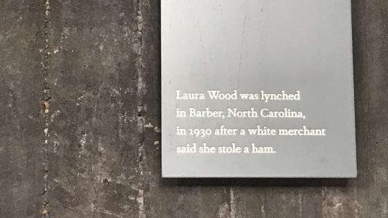 Quote on monument about woman who was lynched for stealing a ham