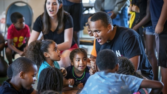 Students at Freedom Schools interact with Davidson students