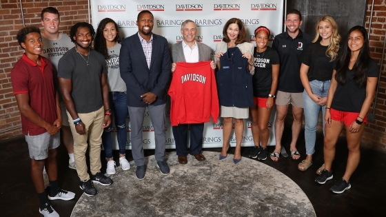 Barings CEO, Chris Cluney and Carol Quillen with Students