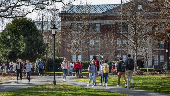 Students Walking on Campus