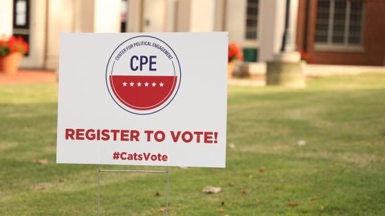 Register to Vote Lawn Sign #CatsVote