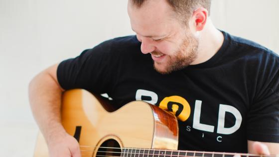 George Ramsay ’13 of Bold Music Plays Guitar