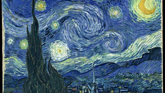 Starry Night painting by Artist Van Gogh