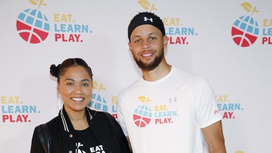 Ayesha Curry  and Davidson College alum Stephen Curry  