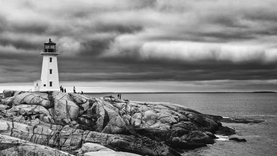 Photo by Matt Stirn - North Atlantic storm approaches lighthouse at Peggy’s Cove, Nova Scotia.