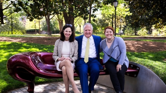 President Quillen, Joe Logan ’77, Vivian Beer