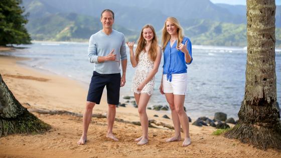 Marshburn Family on Hawaiian Beach