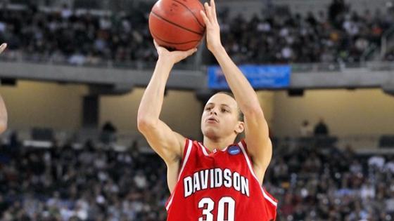 Steph Curry At Davidson Basketball Game