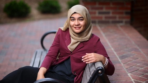 Photo of Hana Kamran on bench