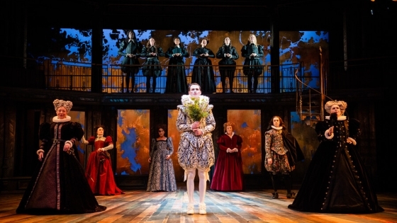 People on stage as part of royal shakespeare company