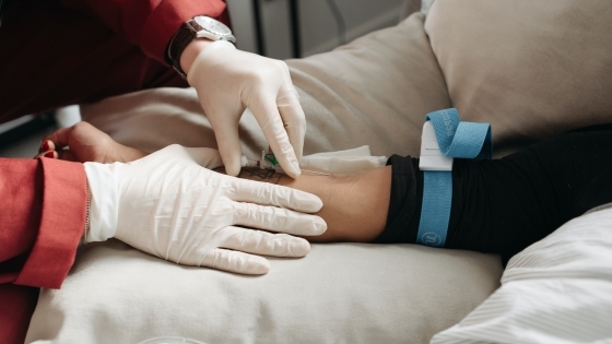 Stock image of hands in hospital