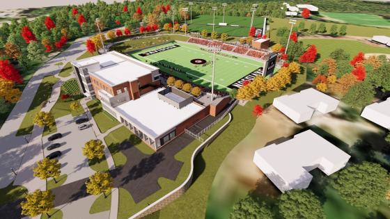 Rendering of New Davidson College Stadium