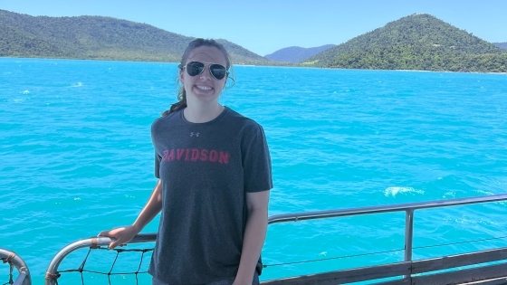 Virginia Gilliland ’22 at sea