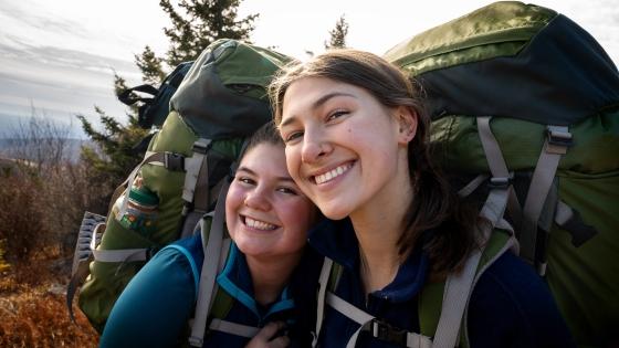 Two students on Davidson Outdoors trip