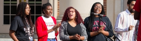 students singing during dance and music festival
