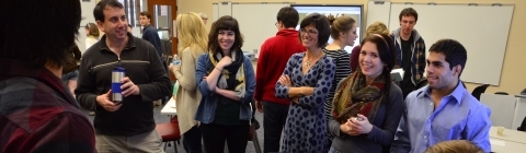 Students and faculty in Studio D