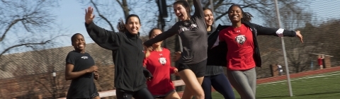 Students Running on the Track