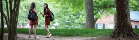 Students Brick Path on Campus