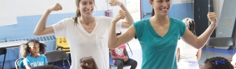 Freedom Schools leaders dance with students