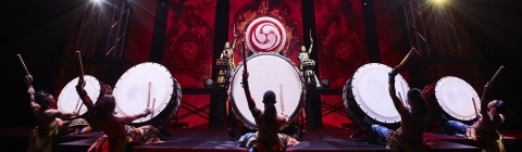 Yamato Drummers performing on stage