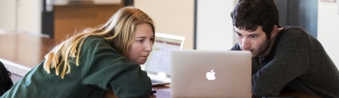 Students Looking at Laptop Studying