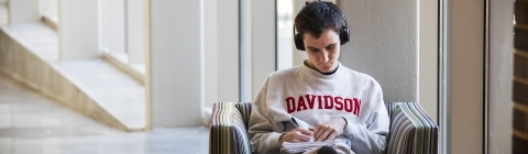 Student Studying in Wall