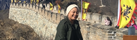 Lorena James at Great Wall of China