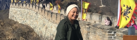 Lorena James at Great Wall of China 