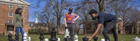 Students Play Giant Chess