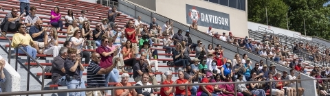 Employees in Stands at Richardson Stadium