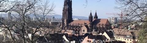 view of city in Germany from a distance