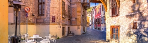 city street of Xanthi, Greece