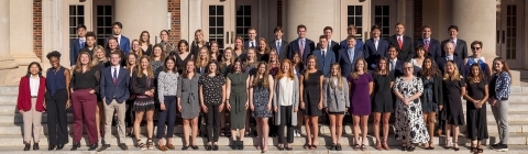 group of all Phi Betta Kappa inductees on Chambers steps