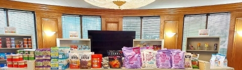 shelves of snacks